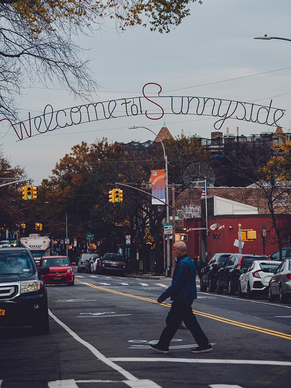 Welcome to Sunnyvale sign over road