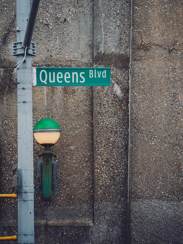 Queens Blvd road sign