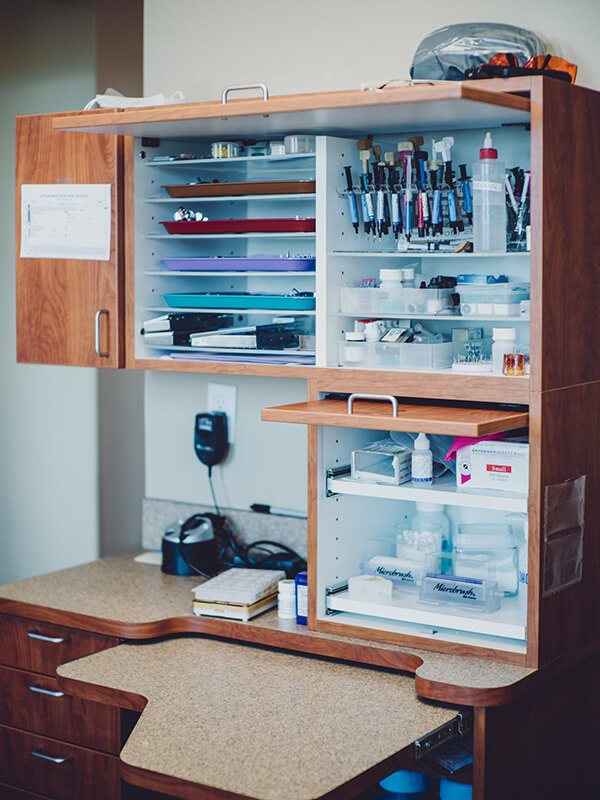 Dental lab and storage area