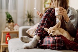 woman relaxing during holidays